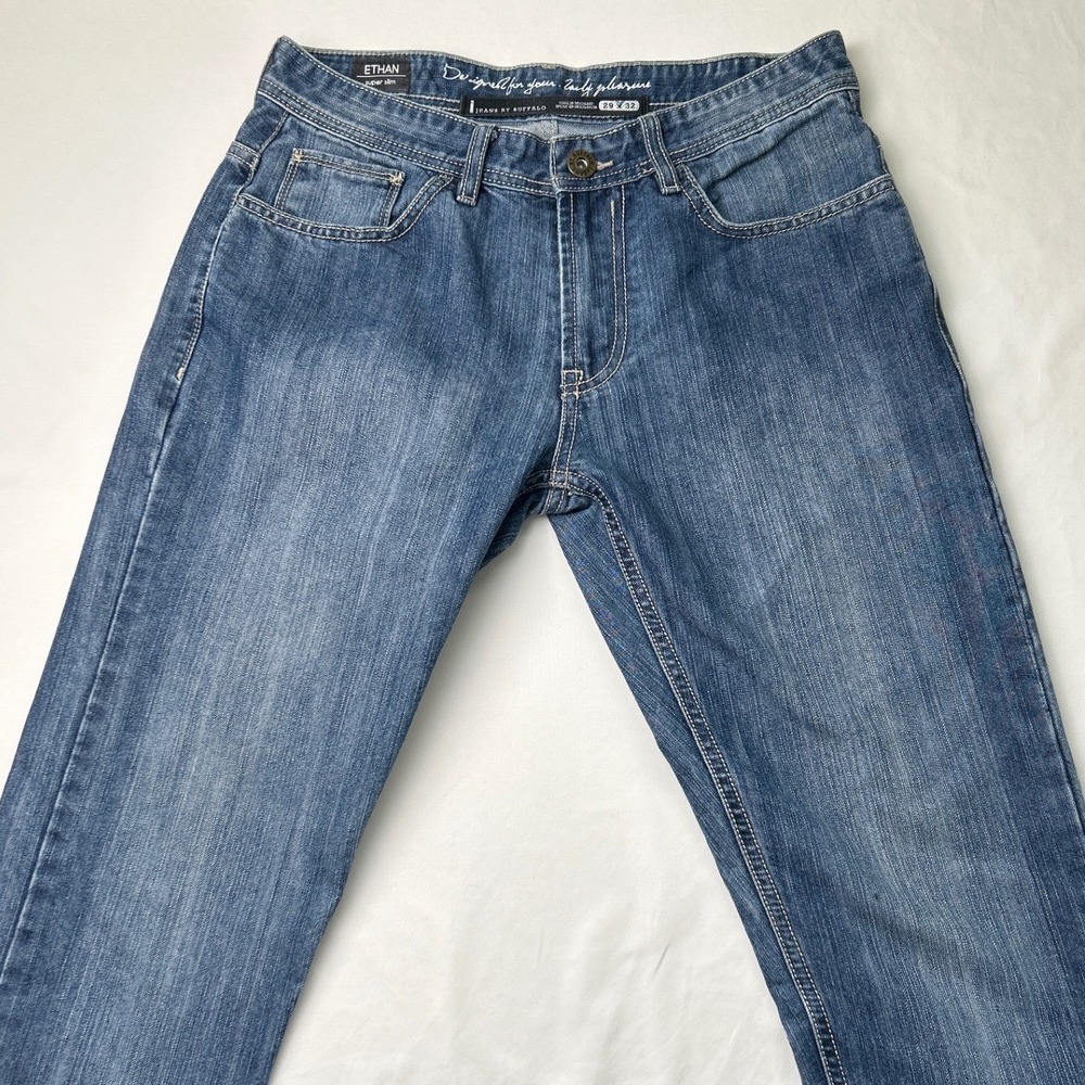 Buffalo Jeans Men's Ethan Super Slim Fit Blue Denim Size 29x32 Classic Casual